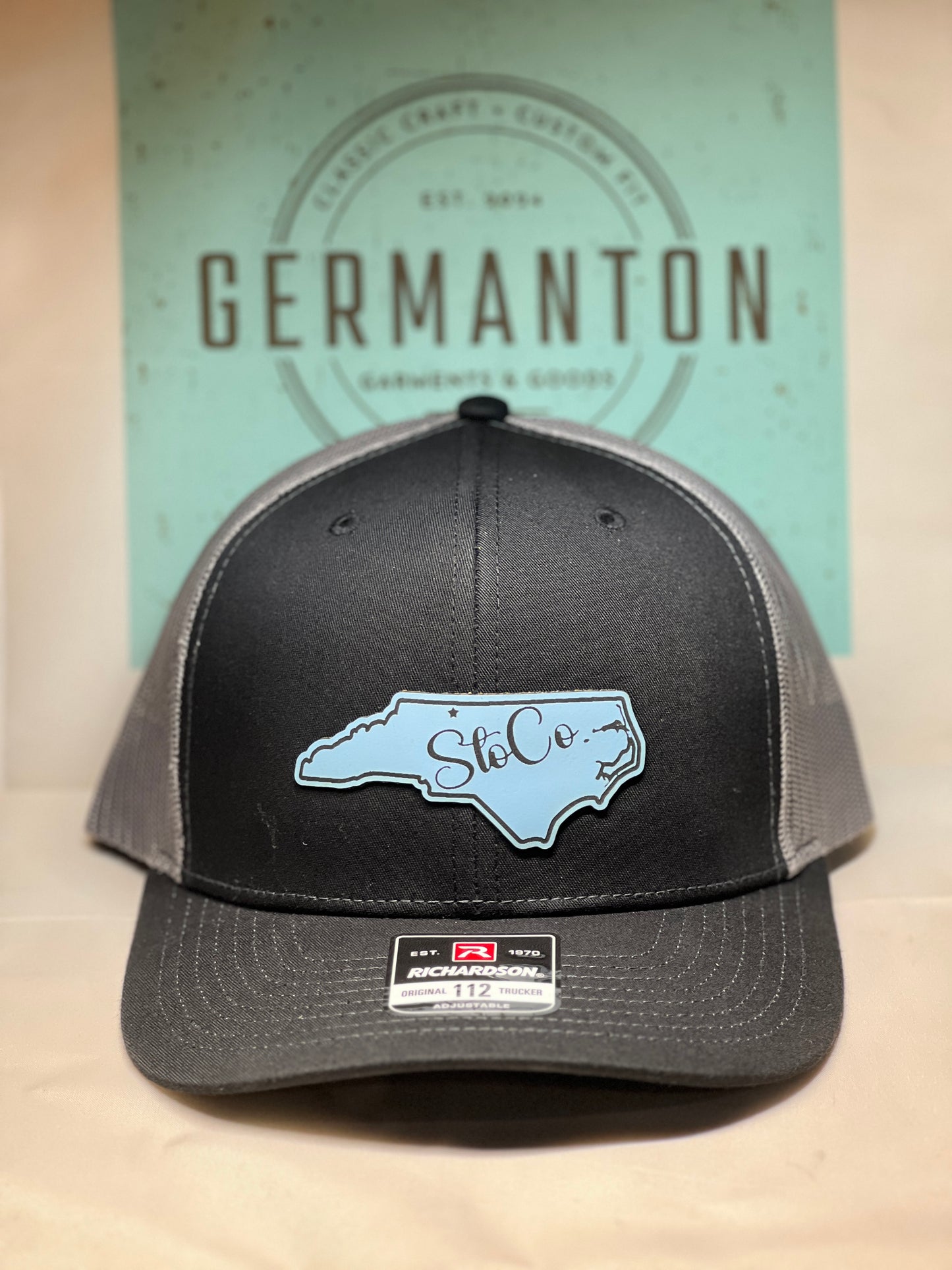 StoCo.- North Carolina (Carolina Blue) - Black Front/Gray Back - Richardson 112