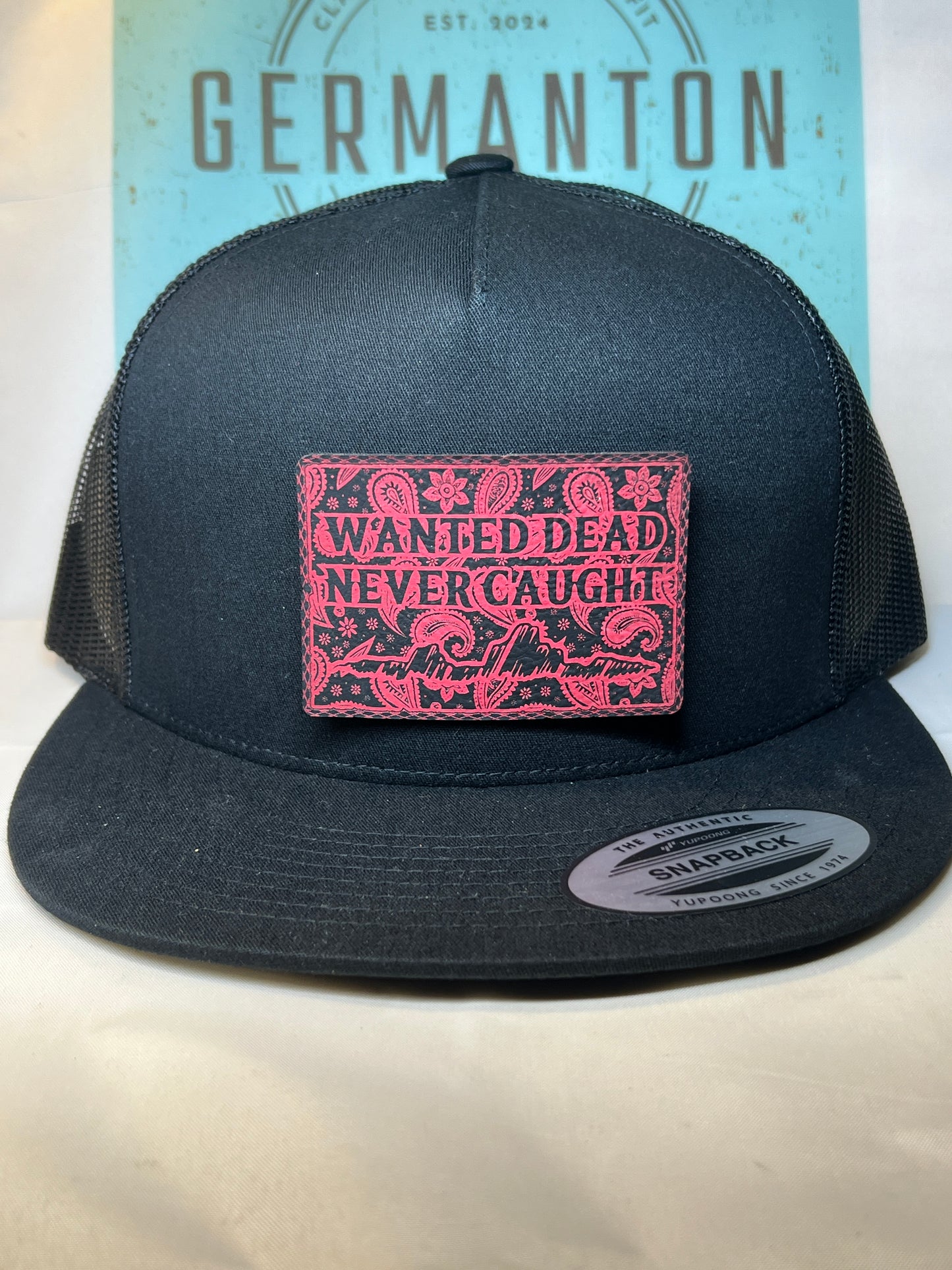 “Wanted Dead Never Caught” - Red/Black Patch - Yupoong 6006
