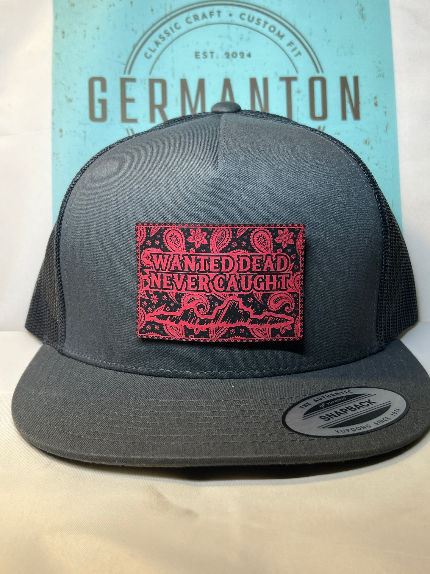 “Wanted Dead Never Caught” Alternate - Red/Black Patch - Yupoong 6006
