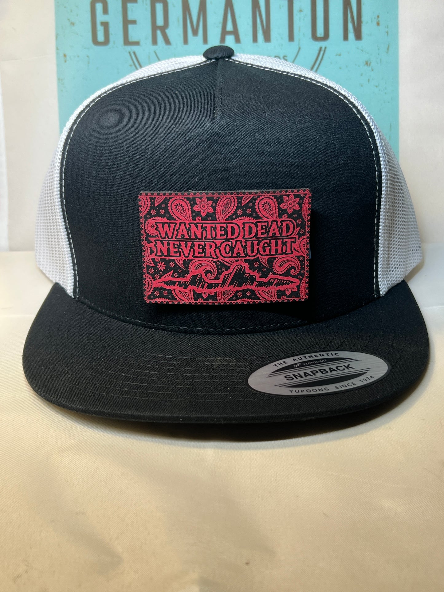 “Wanted Dead Never Caught” Alternate - Red/Black Patch - Yupoong 6006