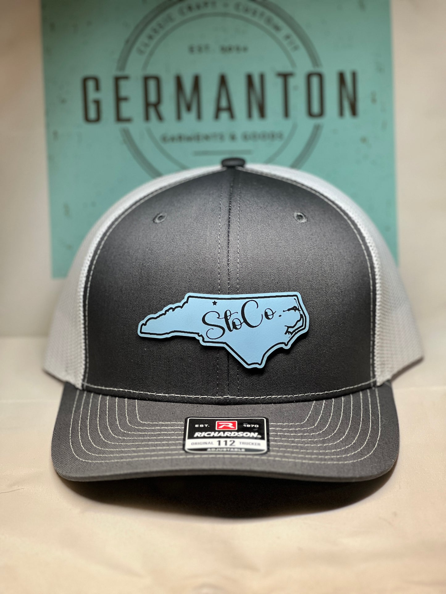 StoCo.- North Carolina (Carolina Blue) - Black Front/Gray Back - Richardson 112