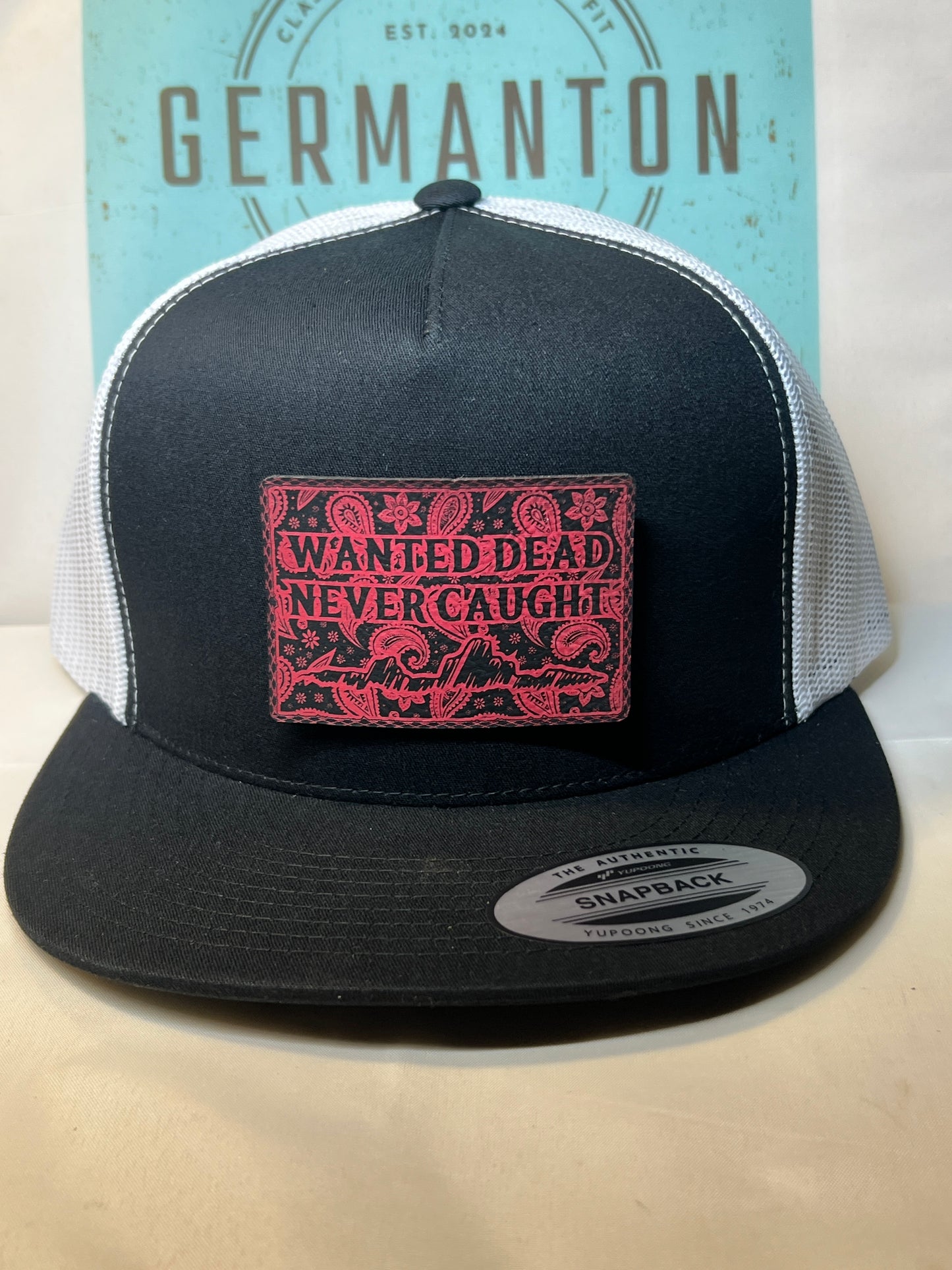 “Wanted Dead Never Caught” - Red/Black Patch - Yupoong 6006