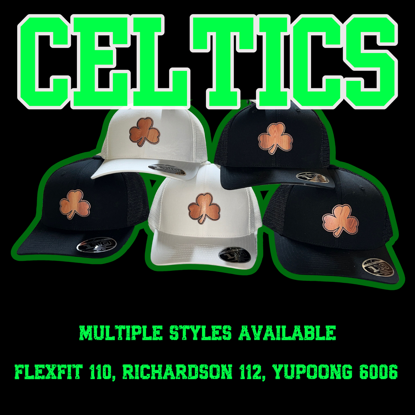 Celtics Shamrock HARDWOOD - Patch Hat